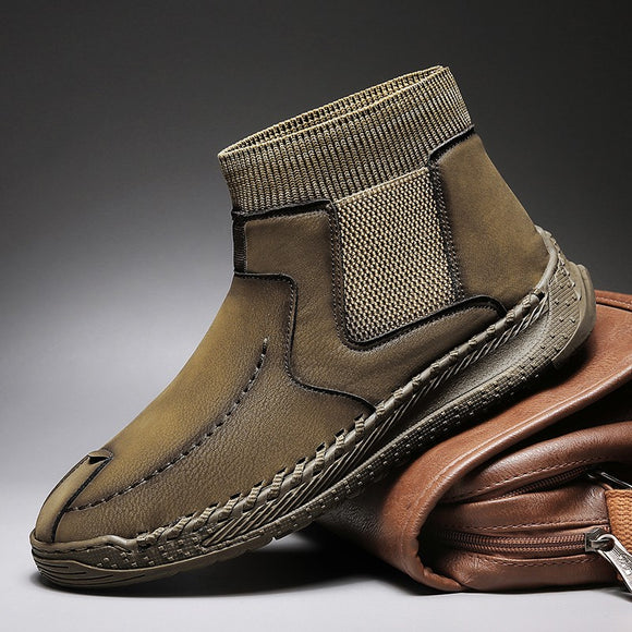 Men New Winter Handmade Ankle Boots