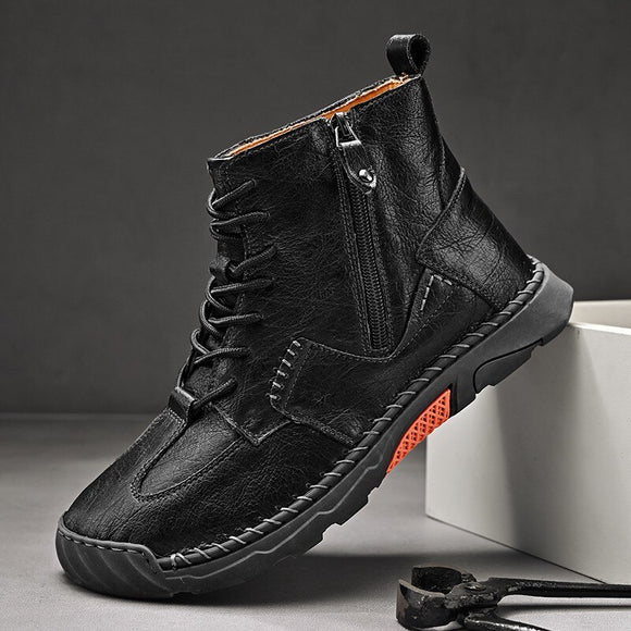 Men Outdoor Genuine Leather Ankle Boots