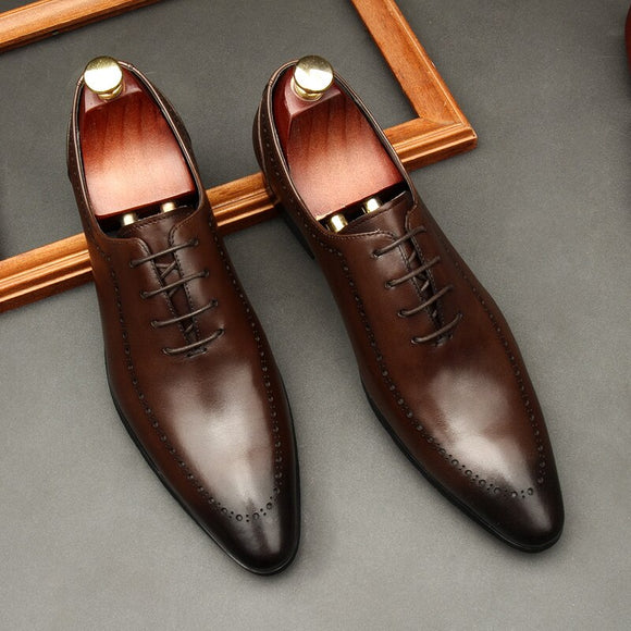 Men Real Leather Oxford Shoes